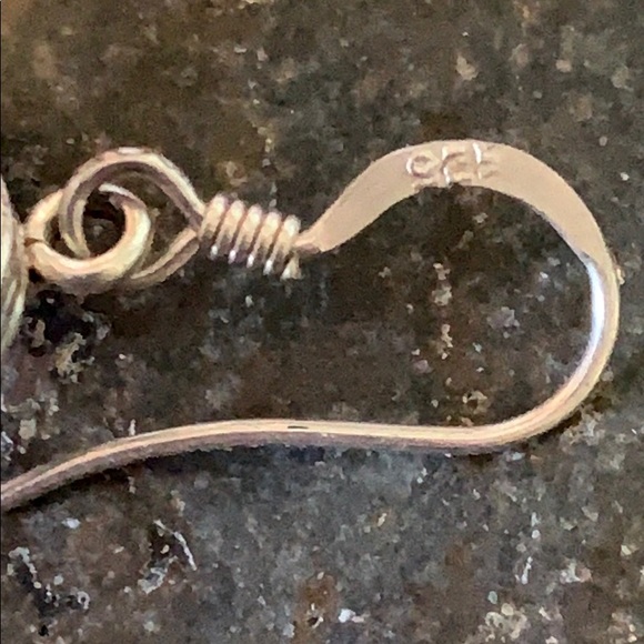 Sterling Pink Round Earrings - Picture 4 of 4